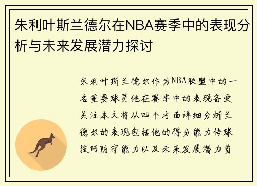 朱利叶斯兰德尔在NBA赛季中的表现分析与未来发展潜力探讨